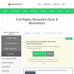 Civil Rights Movement Facts and Information for Kids