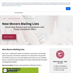 New Mover Mailing Lists & Sales Leads