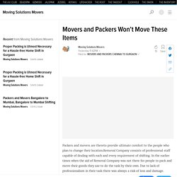 Movers and Packers Won’t Move These Items