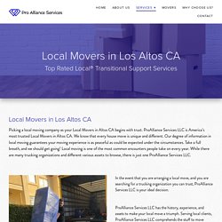 Local Movers in Los Altos CA - ProAlliance Services