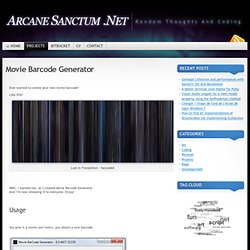 Movie Barcode Generator