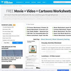 1,099 FREE Movie Worksheets for Your ESL Classroom