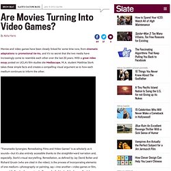 Movies and video games: Watch a great video essay on transmedia. (VIDEO)