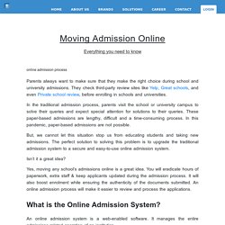 Moving Admission Online: Everything you need to know