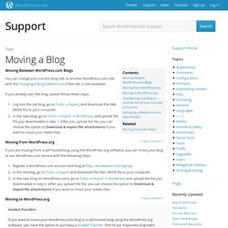 Moving a Blog