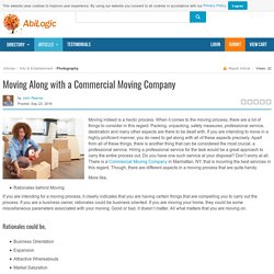 Moving Along with a Commercial Moving Company
