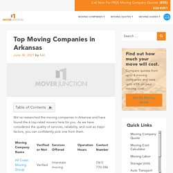 Top Moving Companies in Arkansas - 2021