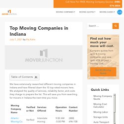 Top Moving Companies in Indiana - 2021