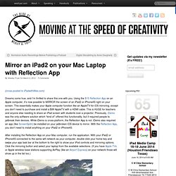 Mirror an iPad2 on your Mac Laptop with Reflection App
