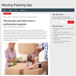 Moving tips and tricks from a professional organize