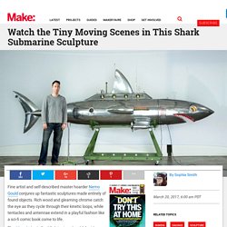 Watch the Tiny Moving Scenes in This Shark Submarine Sculpture