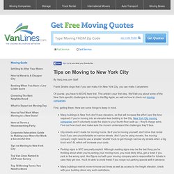 Moving to New York City - Tips and Advice