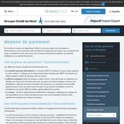 Les moyens de paiement à l'international