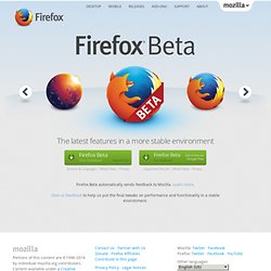 Firefox Web Browser — Download Firefox Aurora or Beta & Help Determine the Next Firefox