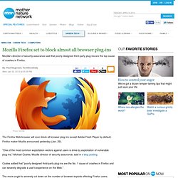 Mozilla Firefox set to block almost all browser plug-ins