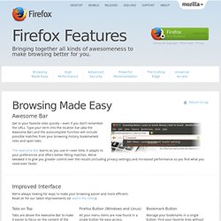 Firefox Web Browser — Firefox Features