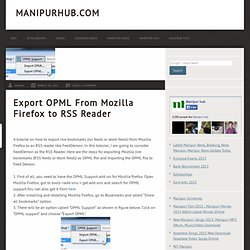 Export OPML From Mozilla Firefox to RSS Reader - manipurhub.com