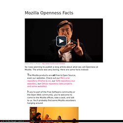 Mozilla Openness facts