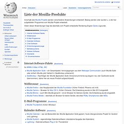 Liste der Mozilla-Produkte