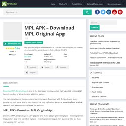 MPL APK - Download MPL Original App