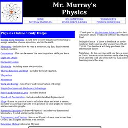Mr. Murray's Physics Study Helps