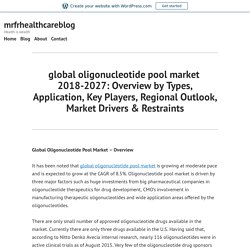 global oligonucleotide pool market  2018-2027: Overview by Types, Application, Key Players, Regional Outlook, Market Drivers & Restraints – mrfrhealthcareblog