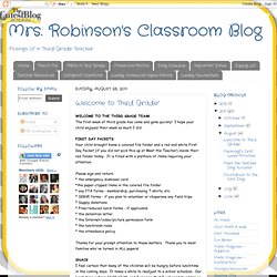 Mrs. Robinson's Classroom Blog