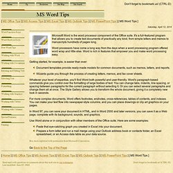 MS Word Tips