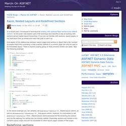 Razor, Nested Layouts and Redefined Sections - Marcin On ASP.NET