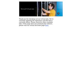 Microsoft Virtual Labs - Hyper-V Edition