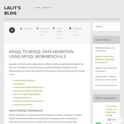 MSSQL to MySQL Data migration using MySQL workbench 6.3