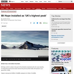 Mt Hope installed as 'UK's highest peak'