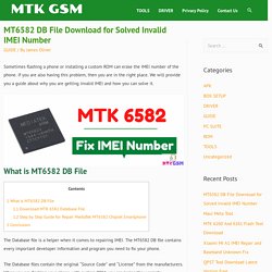 MT6582 DB File Download for Solved Invalid IMEI Number