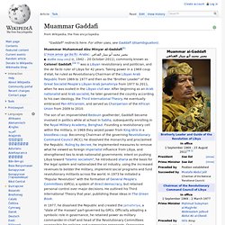 Muammar Gaddafi