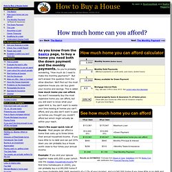 How much home can you afford? Use our simple calculator
