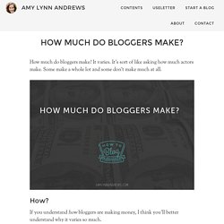 How Much Do Real Bloggers Actually Make?