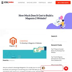 How much Does It Cost to Develop a Magento 2 website?