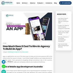 How Much Does It Cost To Hire An Agency To Build An App?