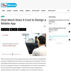 How Much Does it Cost to Design a Mobile App