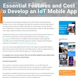 How much does it cost to develop an IoT mobile app