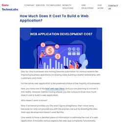 How Much Does It Cost To Develop a Web Application?