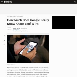 How Much Does Google Really Know About You? A lot.