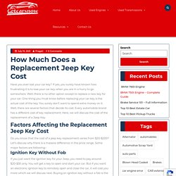 How Much Does a Replacement Jeep Key Cost