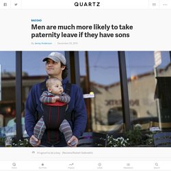 Men are much more likely to take paternity leave if they have sons