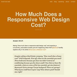 How Much Does a Responsive Web Design Cost?
