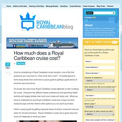 How much does a Royal Caribbean cruise cost?