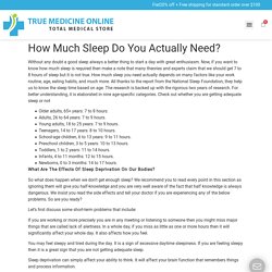 How Much Sleep Do You Actually Need? - True Med Online