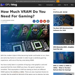 How Much VRAM Do You Need For Gaming? [Guide] - GPU Mag