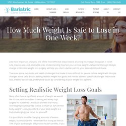 How Much Weight Is Safe to Lose in One Week?