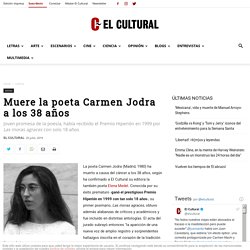 Muere la poeta Carmen Jodra a los 38 años